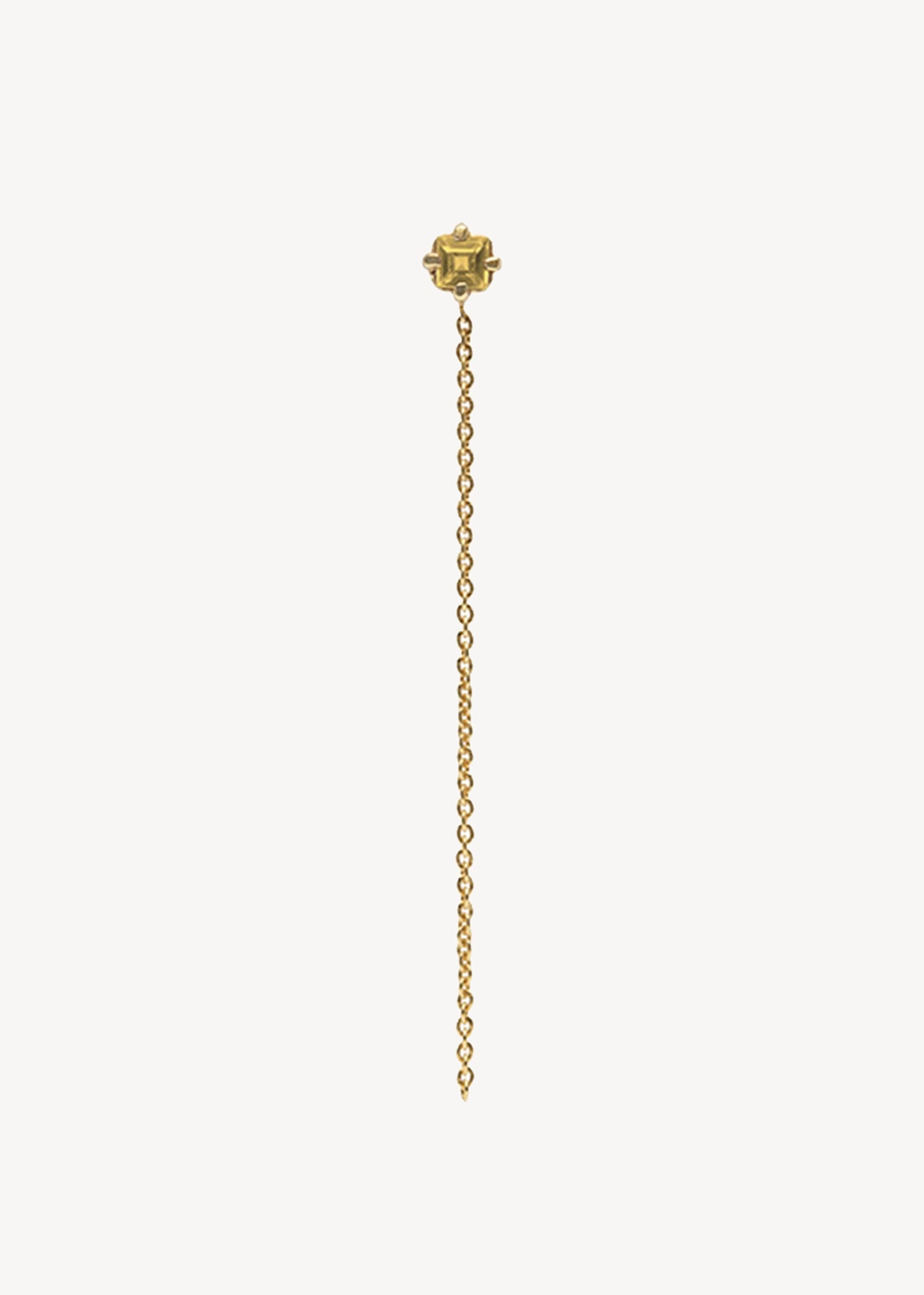 Ariana stud earring with Citrine - gold plated