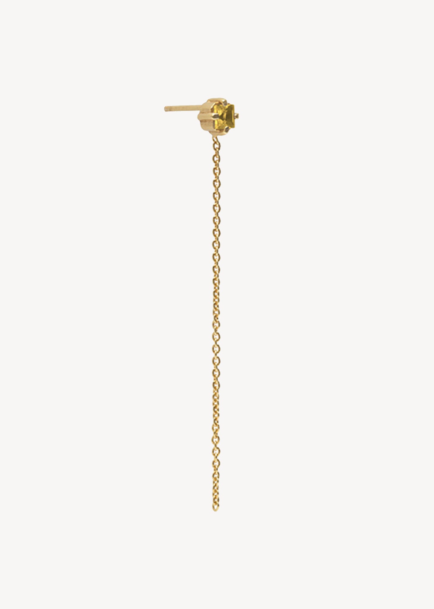 Ariana stud earring with Citrine - gold plated