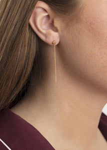 Ariana stud earring with Citrine - gold plated