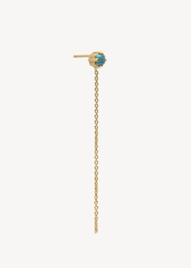 Ariana stud earring with Turquoise - gold plated