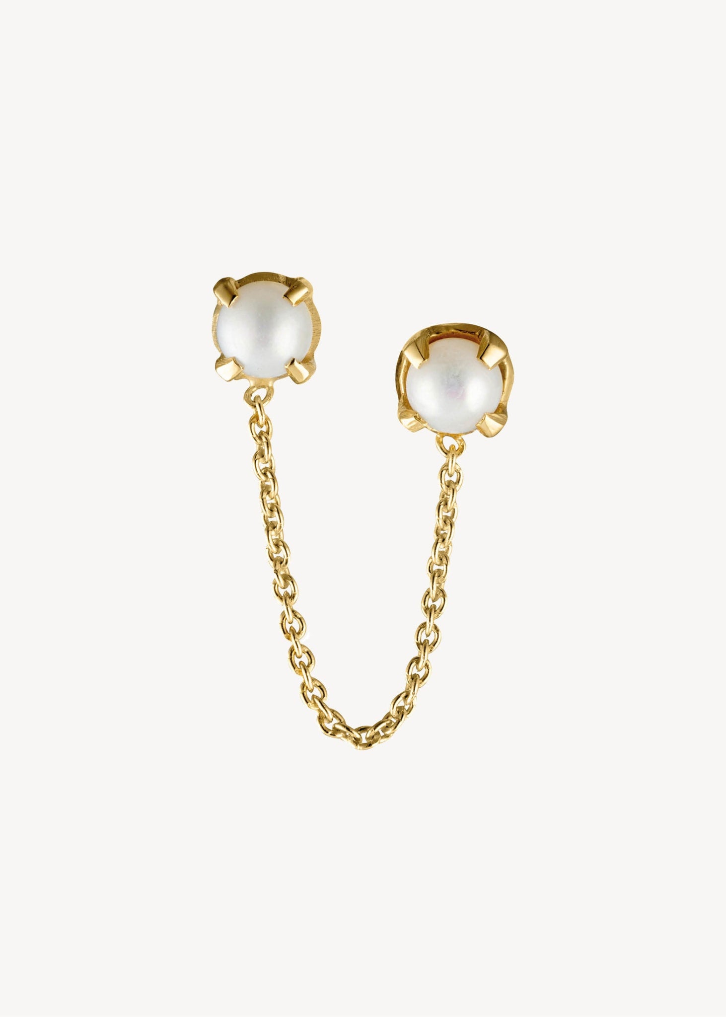 Phoebe ear stud with Pearl - gold plated