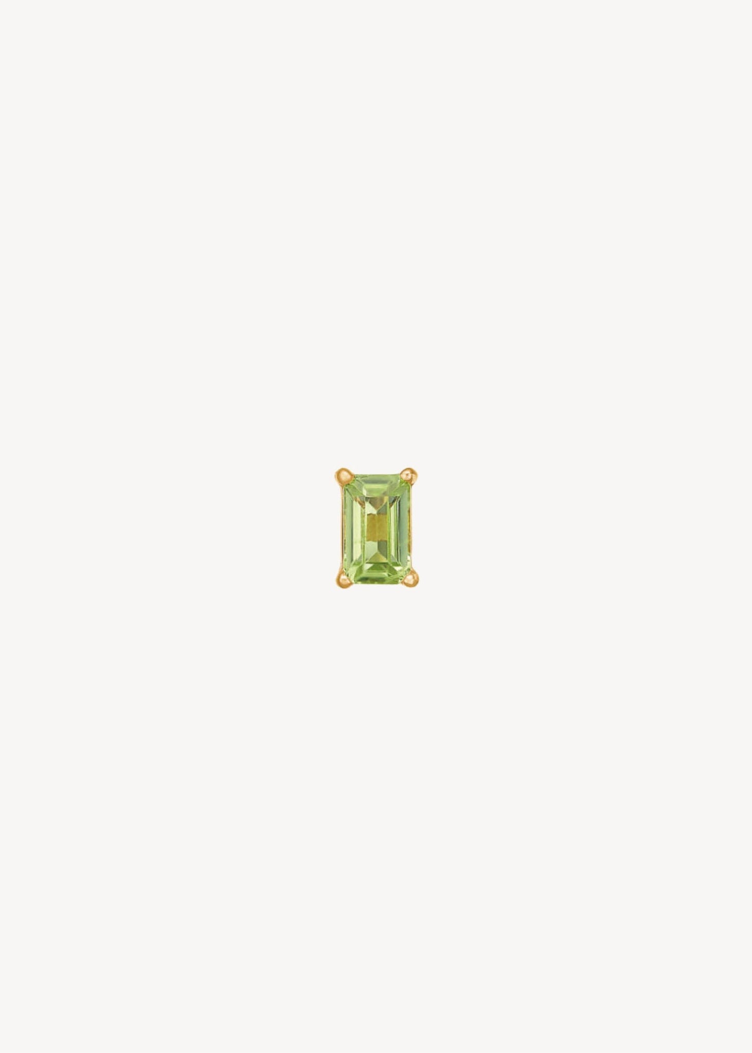 Confidence ear stud with Peridot - gold plated