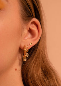 Esther ear stud with Lemon Quartz - gold plated