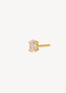 Esther ear stud with Rose Quartz - gold plated