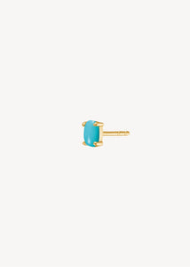 Esther ear stud with Turquoise - gold plated