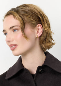 Sonia ear studs with Champagne Quartz - gold plated
