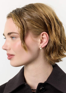 Sally ear studs with Freshwater pearls - gold plated