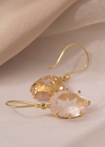 18-Karat Queen earrings with Rose Quartz