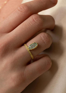 18-Karat Poseidon ring with Aquamarine