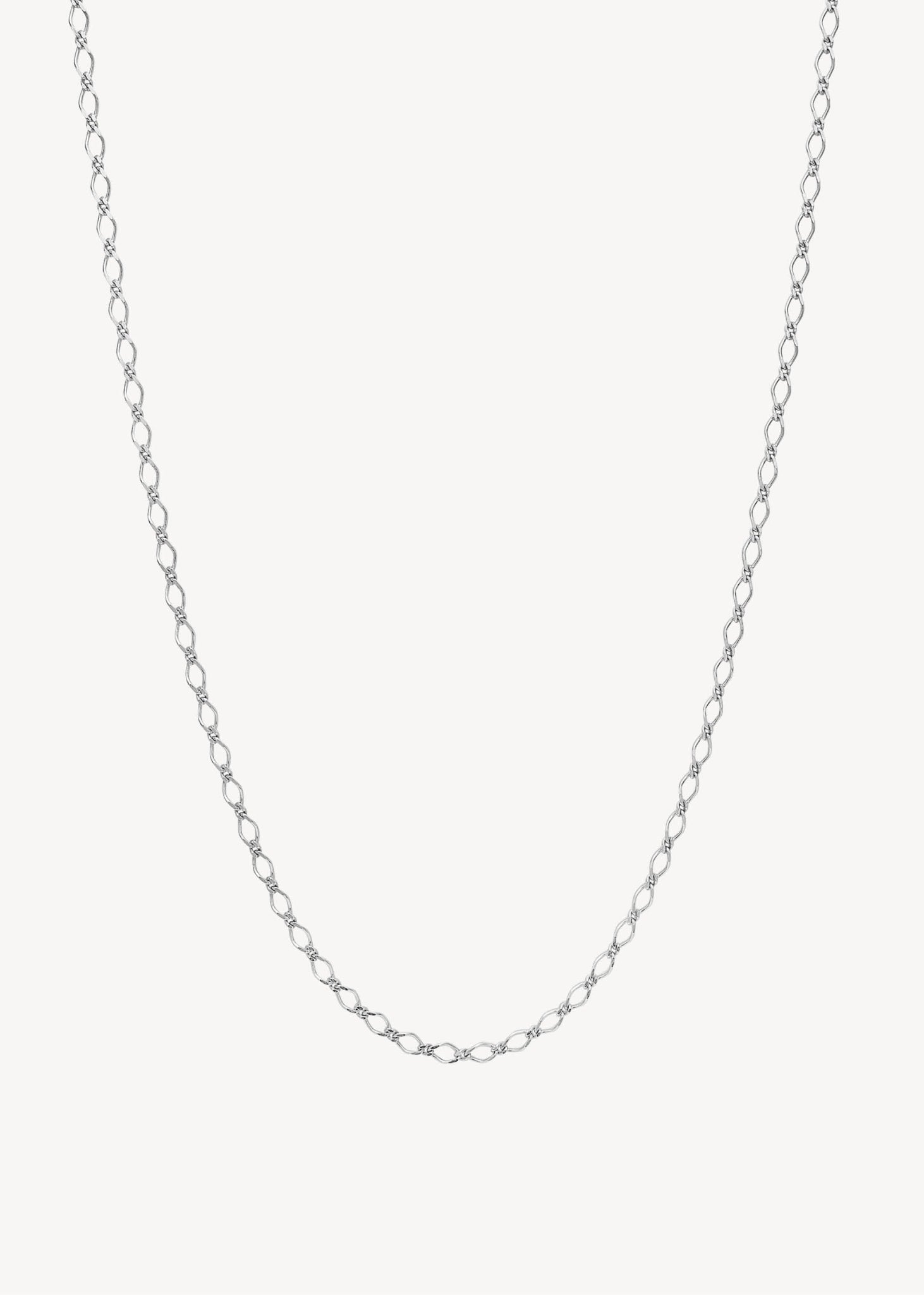 Wave chain 38+2 cm - silver