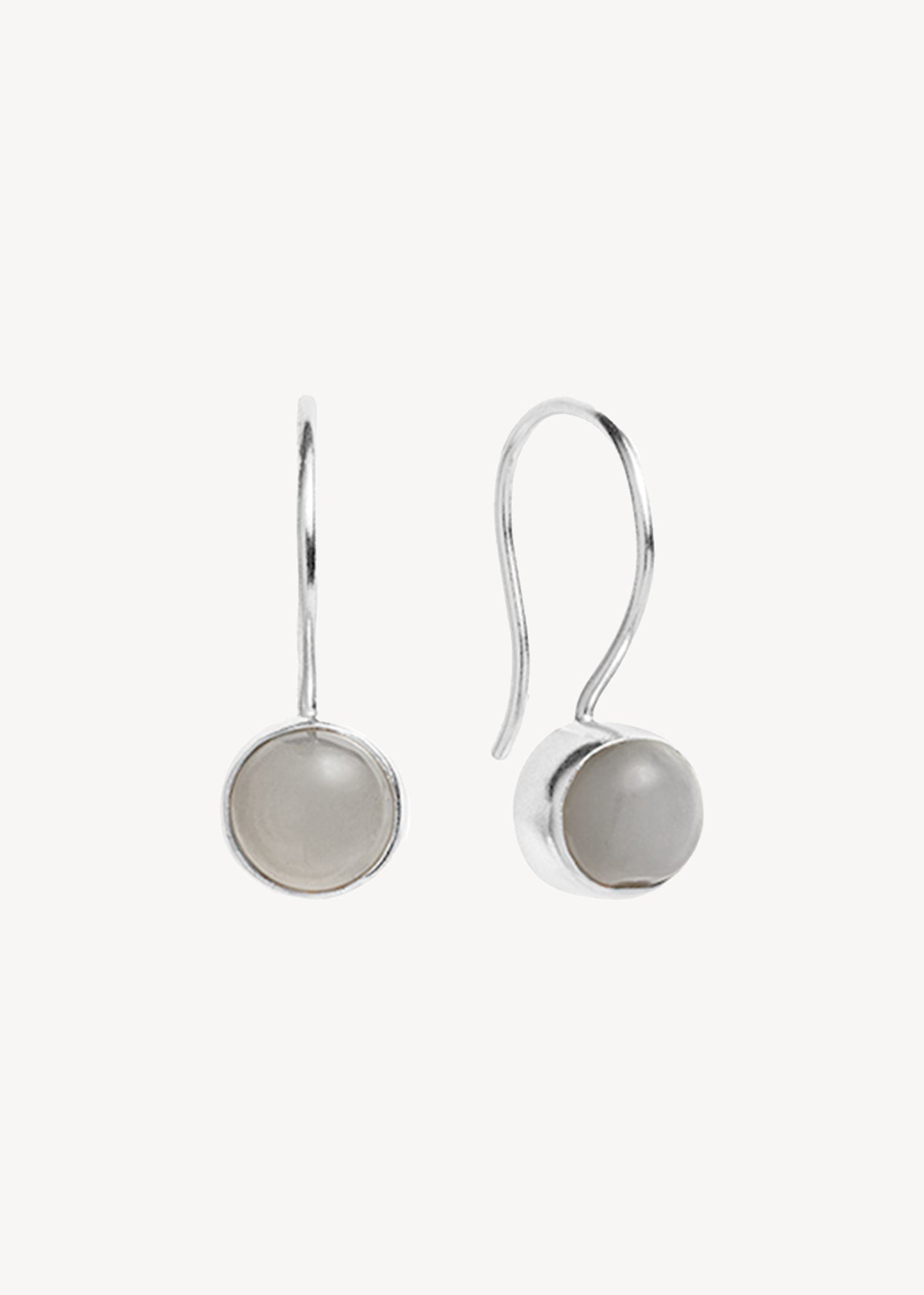 Augusta earrings with Gray Moonstone - silver