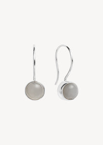 Augusta earrings with Gray Moonstone - silver