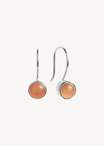 Augusta earrings with Sand Moonstone - silver