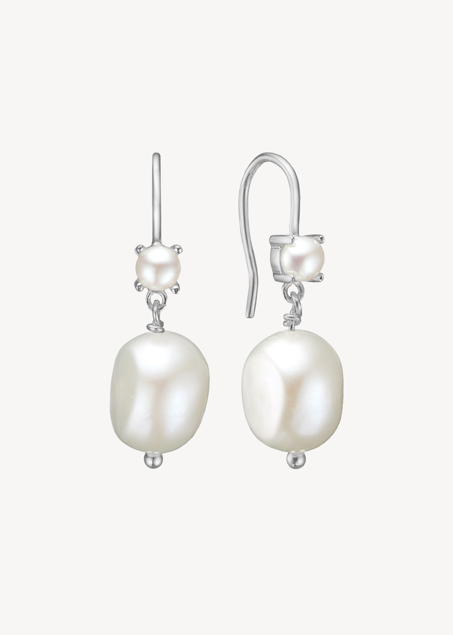 Bibi earrings with Pearl - silver