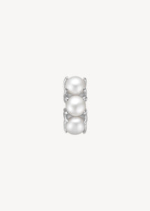 GEM hoop with Pearl 1cm - silver