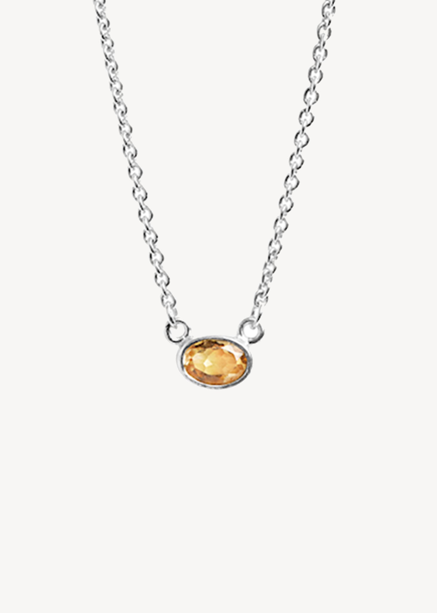 Matilda necklace with Citrine - silver