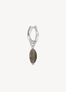 Balloon charm with Labradorite 1 pc - silver