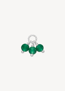 Triad charm with Green Agate - silver