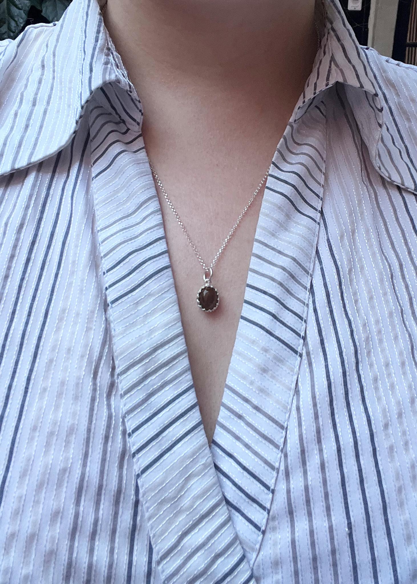 Lana pendant with Smokey Quartz - silver