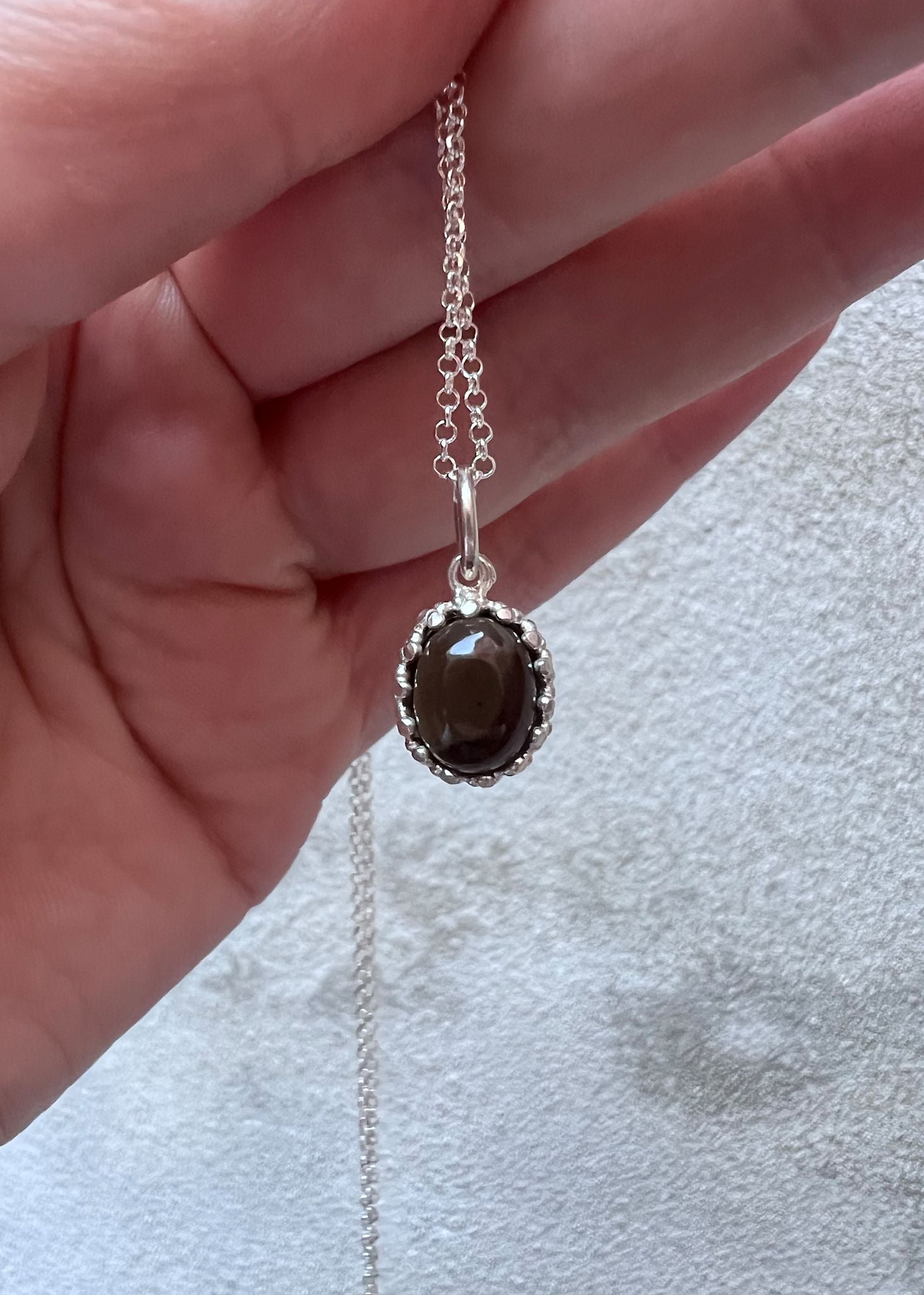 Lana pendant with Smokey Quartz - silver