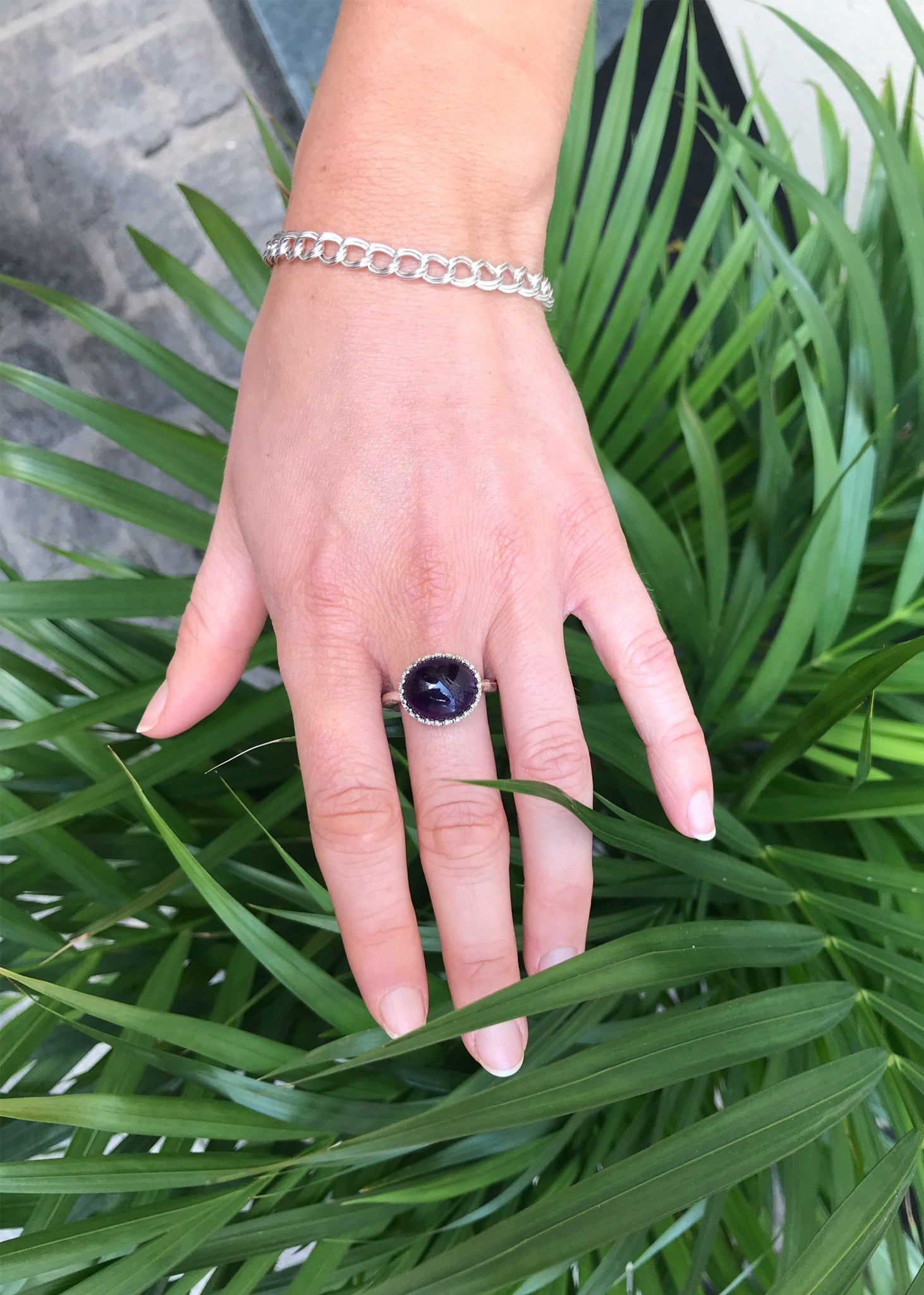 Ceos ring with Amethyst - silver
