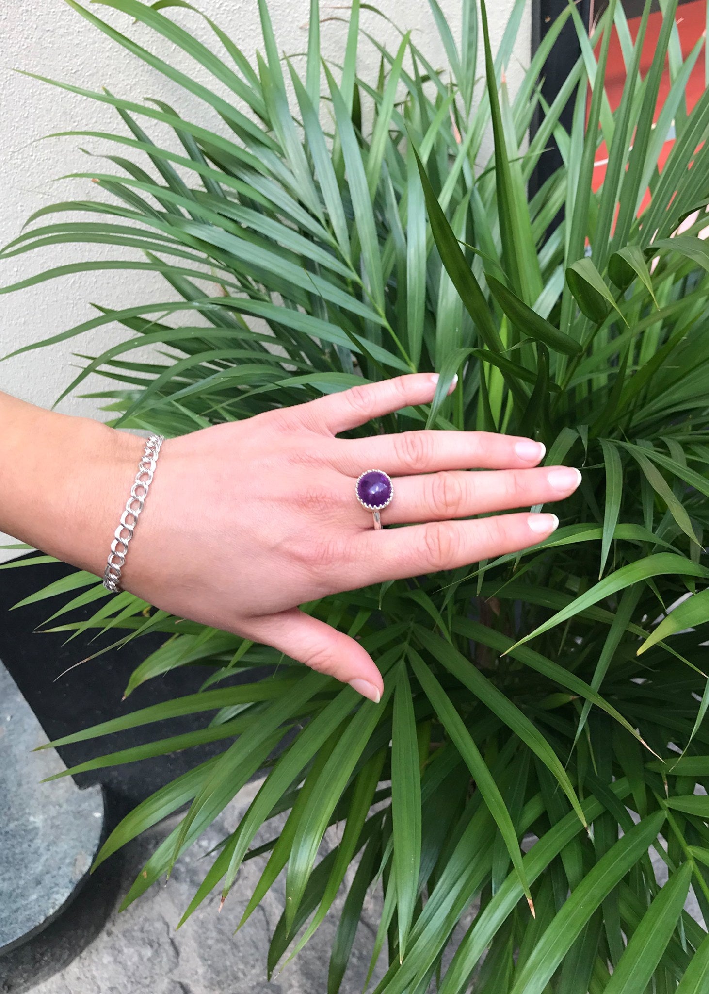 Ceos ring with Amethyst - silver