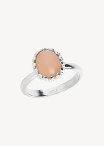 Lana ring with Sand Moonstone - silver