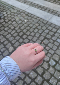 Archive ring with Peridot - silver