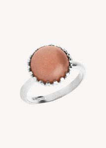 Aelia ring with Sand Moonstone - silver