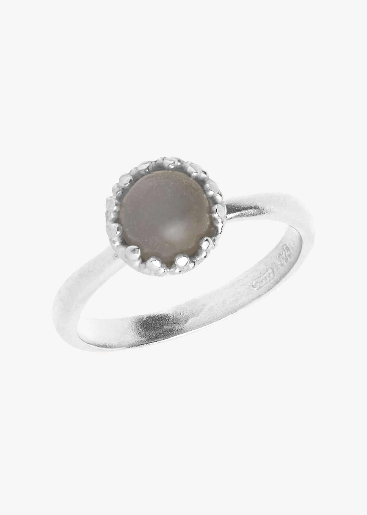 Zoë ring with Grey Moonstone - silver