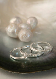 Unicorn ring with Pearl - silver