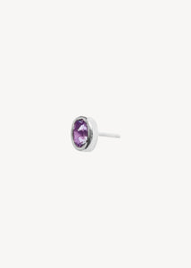 Jane ear stud with Amethyst - silver