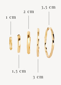 Twist hoop 3,5cm - gold plated