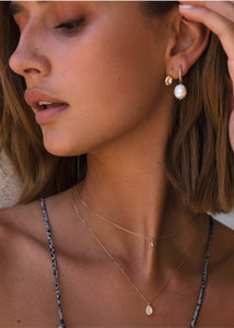 10-Karat Stella earrings with champagne Quartz