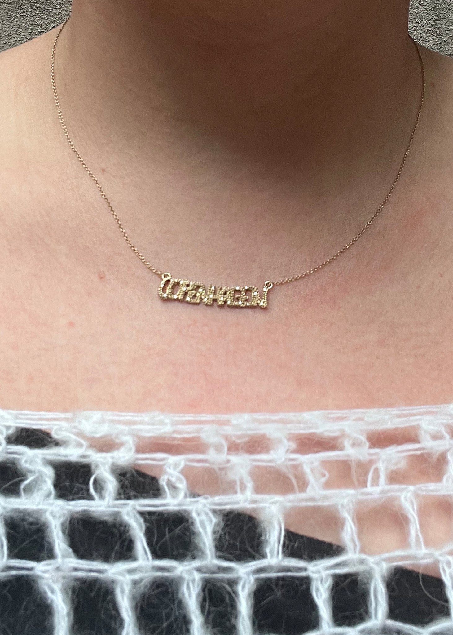 10-karat Copenhagen chain with champagne Diamond