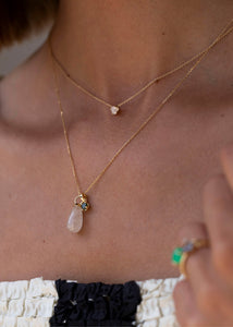 10-Karat Iris chain with Rainbow Moonstone