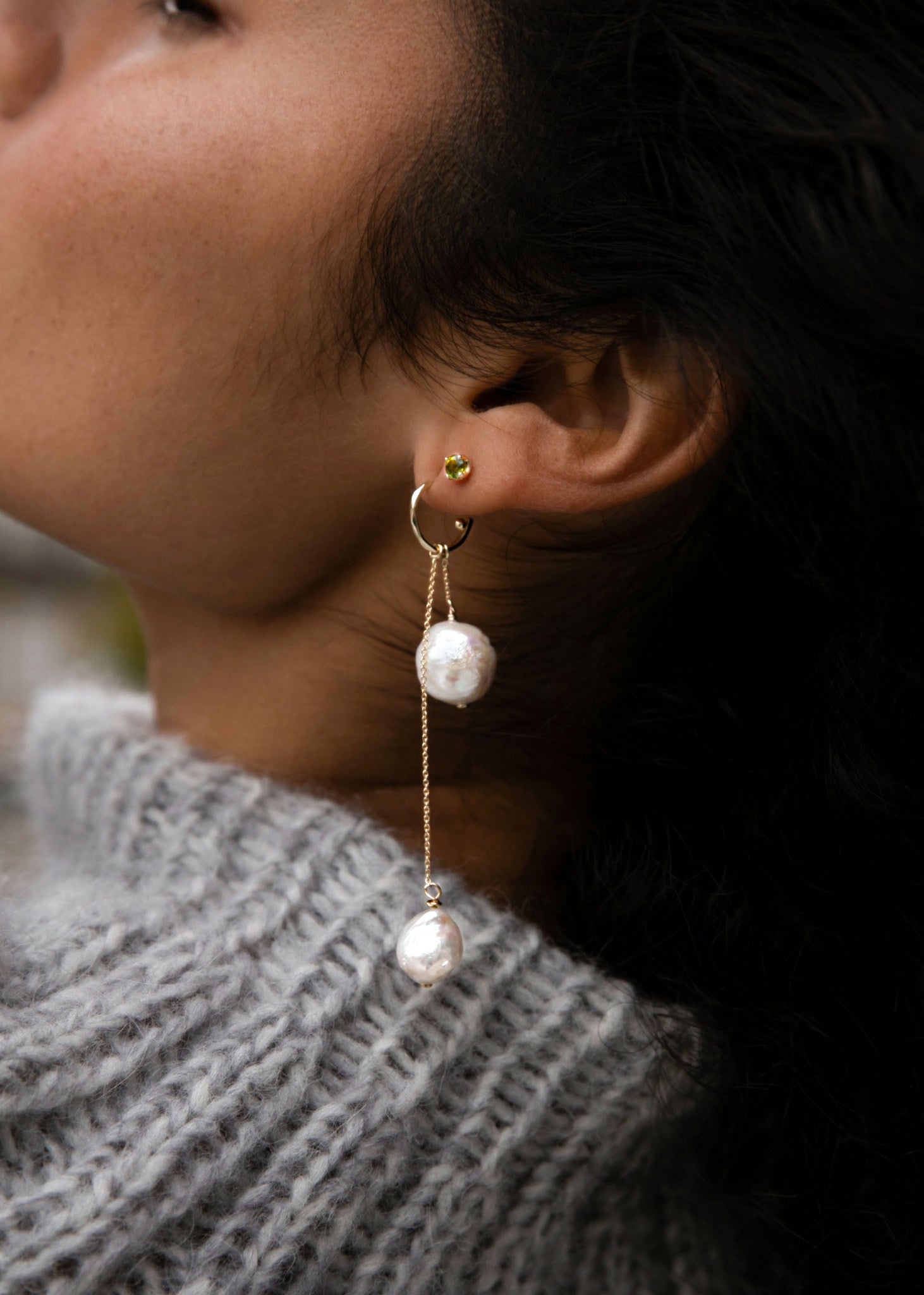 10-karat Adela charm with Baroque Pearl