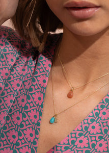 10-Karat Drop pendant with Sunstone