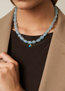 10-Karat Heart pendant with Turquoise and Diamond
