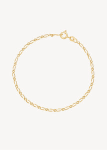 Armbånd i 9 karat ægte guld med blanke bølgede led der glimter, perfekt gave til hende i luksus og ægte guld gaver til kvinder 