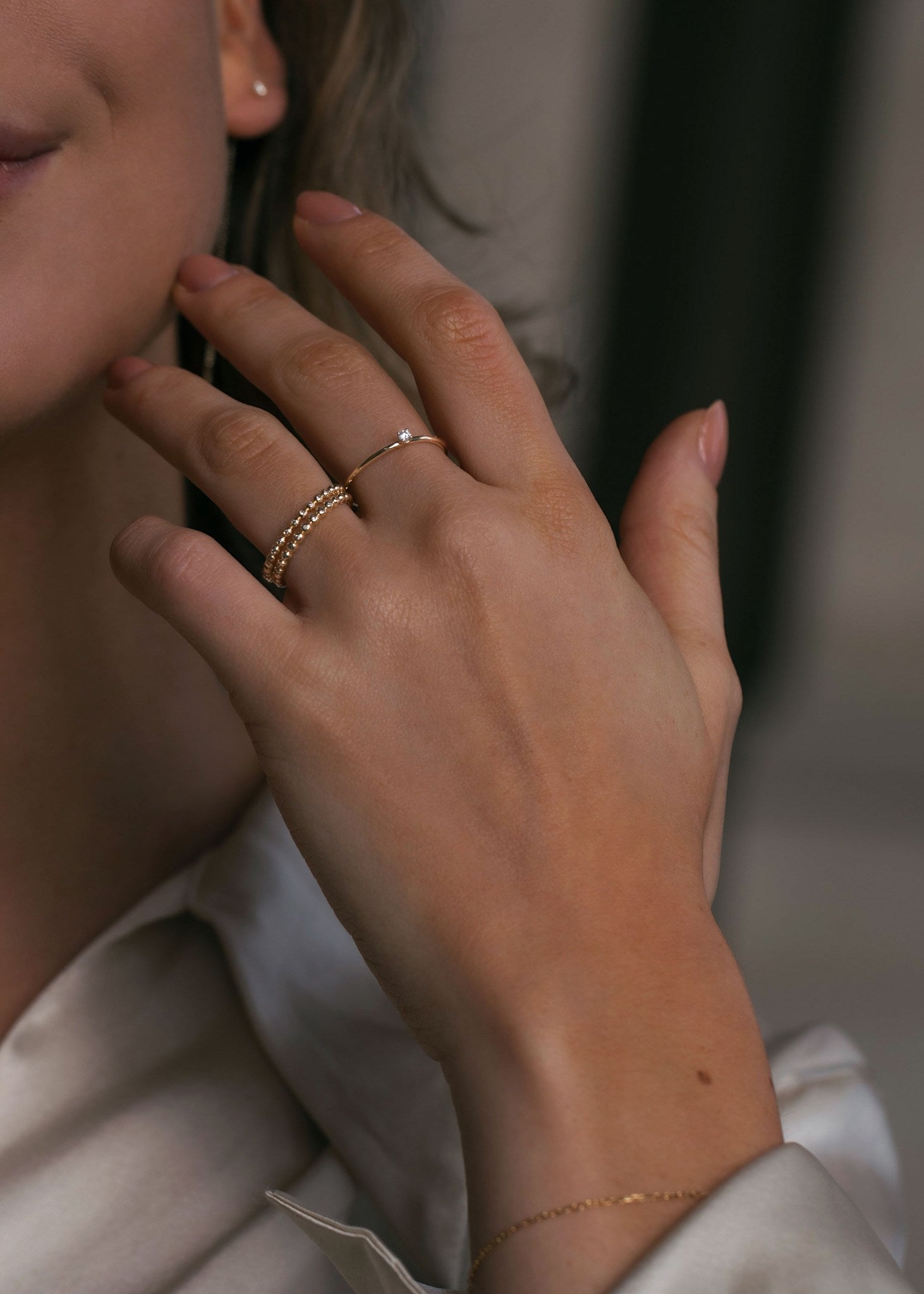 10-Karat Prism ring with Diamond