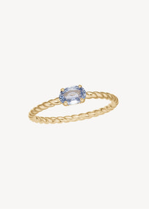 10-Karat Tresser ring with Blue Sapphire