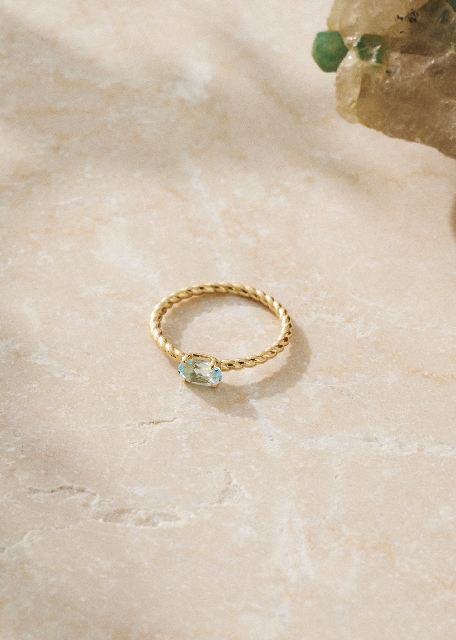 10-karat Tresser ring with Blue Topaz