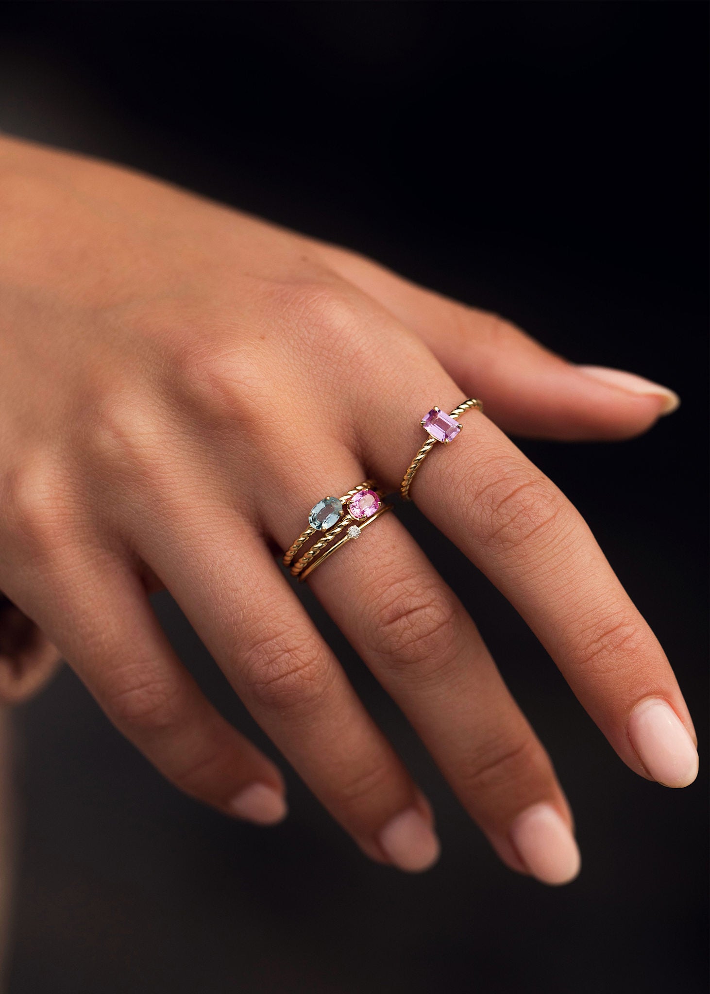 10-Karat Ada ring with Pink Sapphire