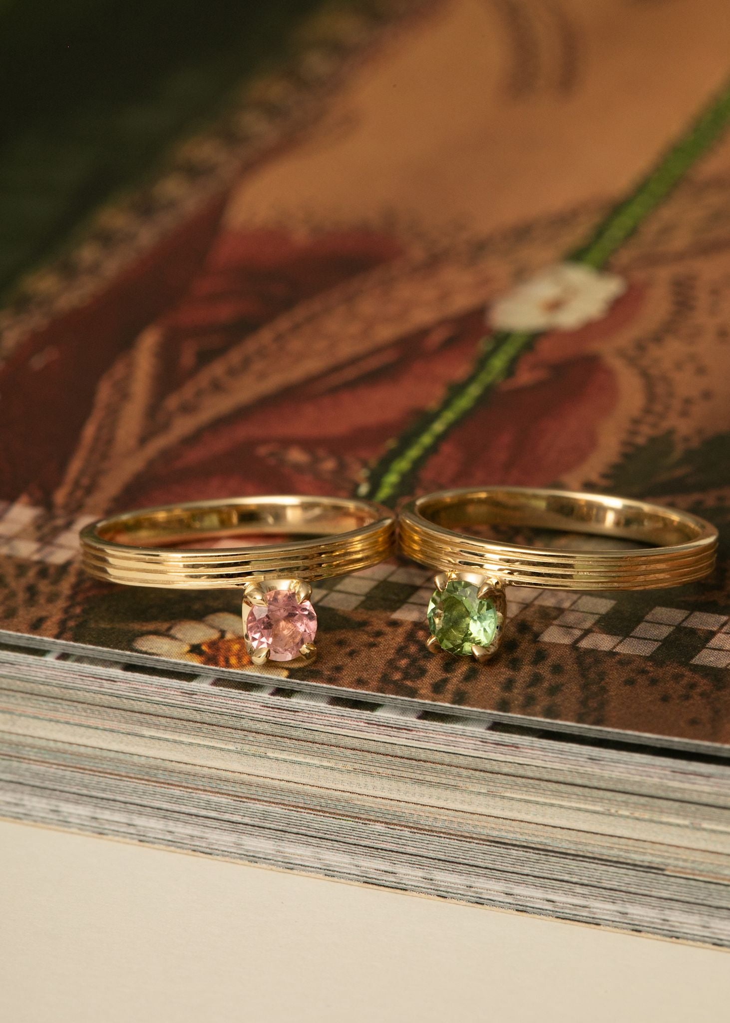 10-karat Naomi ring with Green Tourmaline
