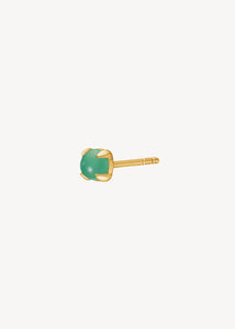 10-Karat Bon-bon ear stud with Chrysoprase