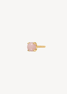 10-Karat Bon-bon ear stud with Pink Opal