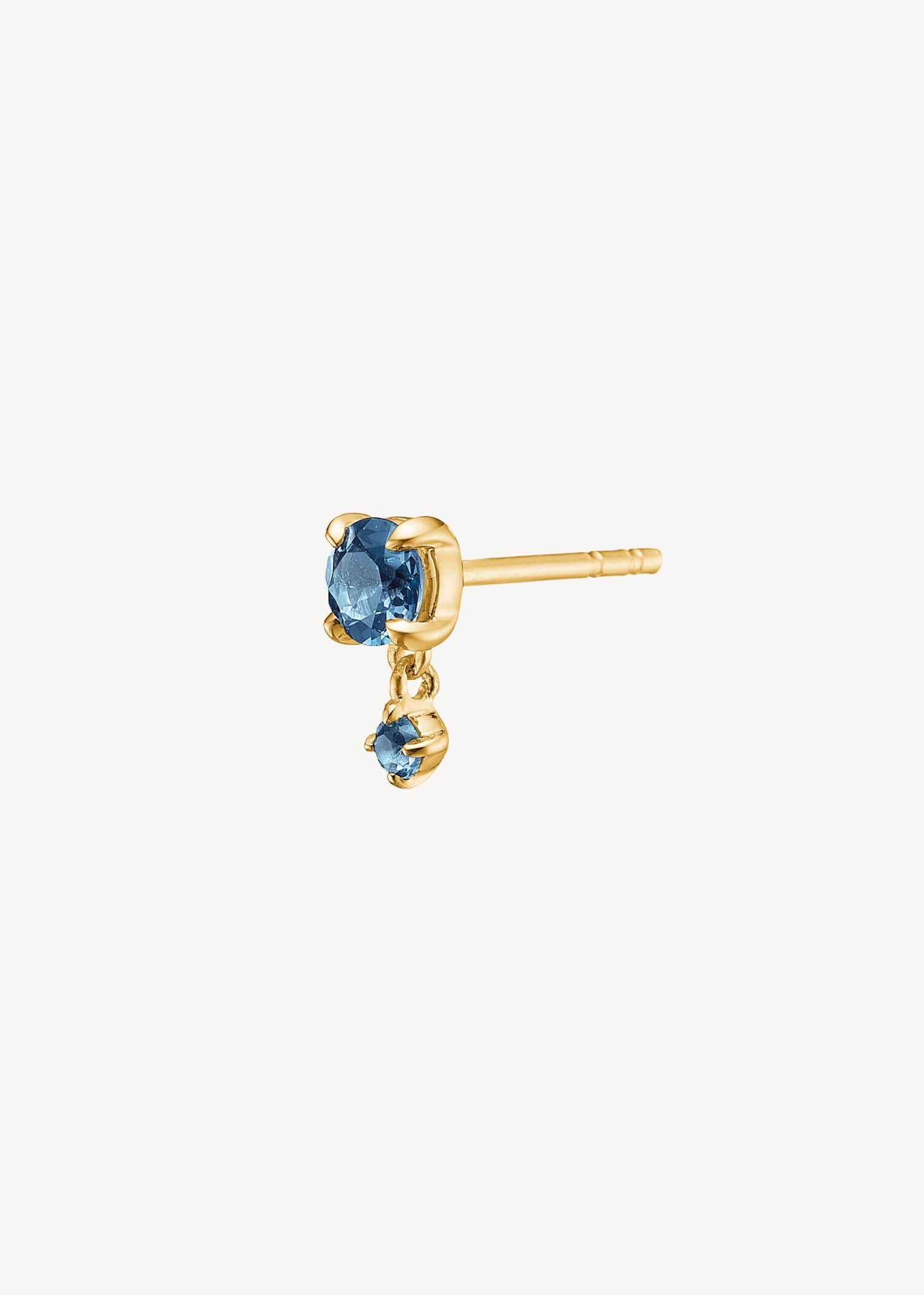 10-karat ear Adoria stud with London Blue Topaz