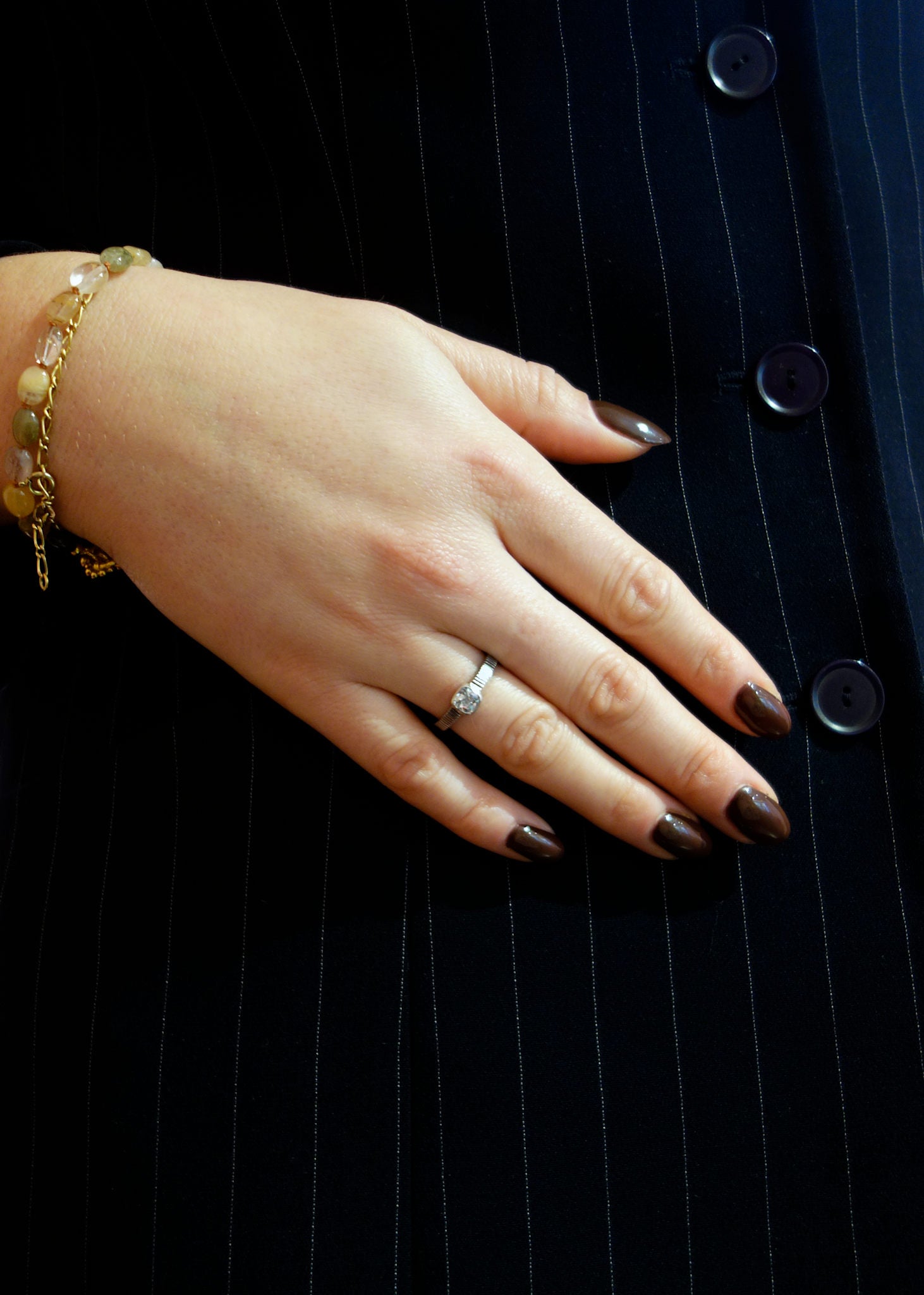 Bezel ring with Zirconia - silver