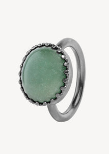 Ceos ring with Aventurine - oxidised silver